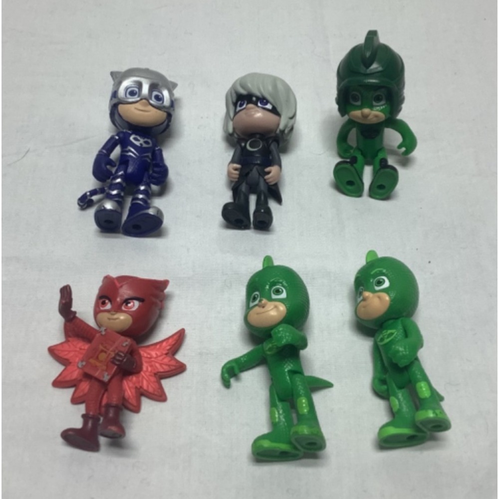 PJ Mask Lot of 6 Figures green red blue toys